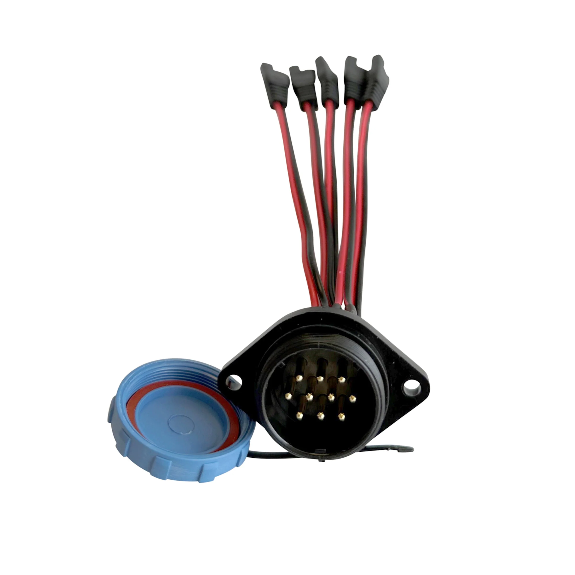 5 Circuit Heavy Duty, Waterproof, Quick Disconnect Jumper Kit - Panel Mount and Dual Plug Jumper Harness (YP-QD5X-18K) - Image 7