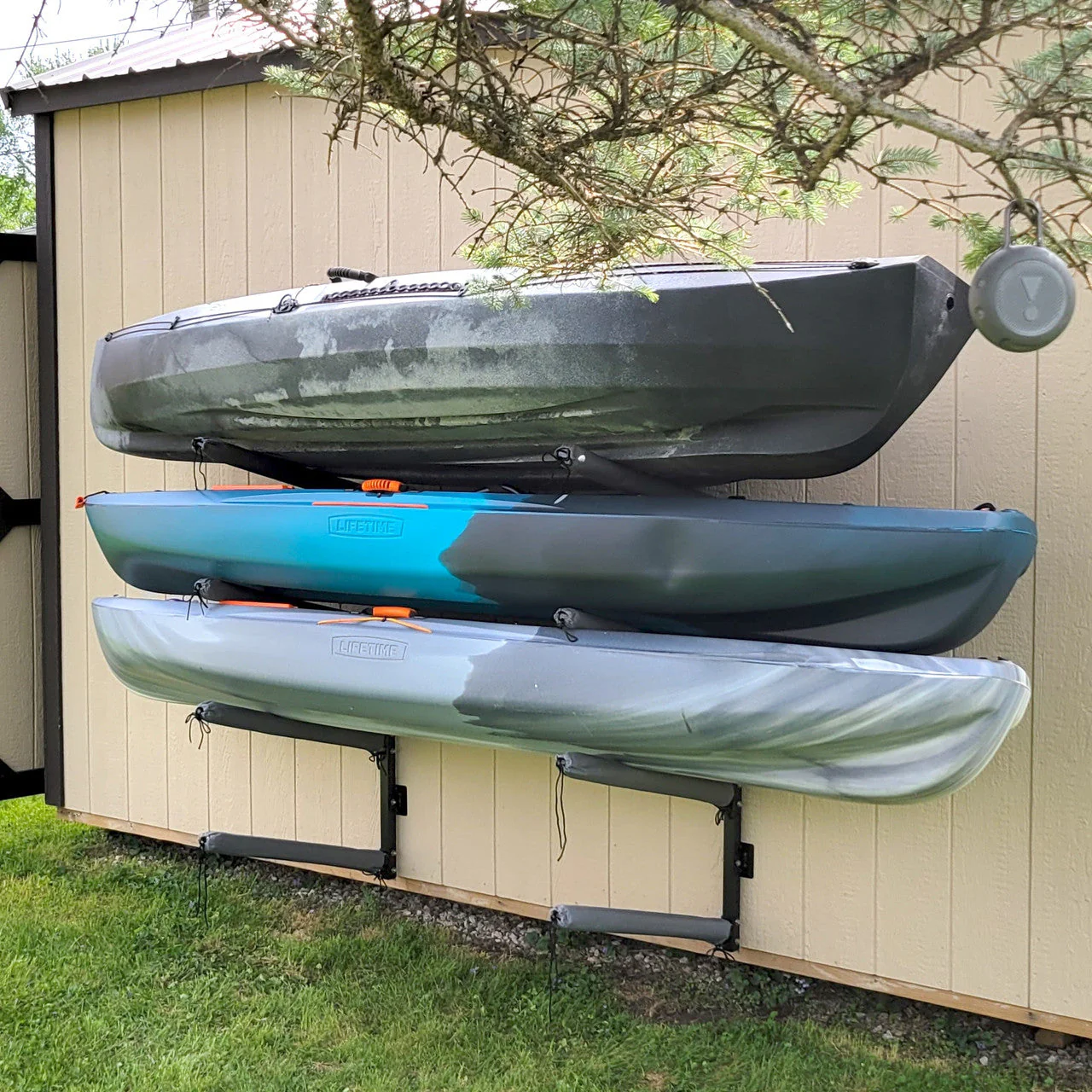 Shenandoah Kayak Storage | Outdoor Adjustable Rack | 4 Levels - Image 3