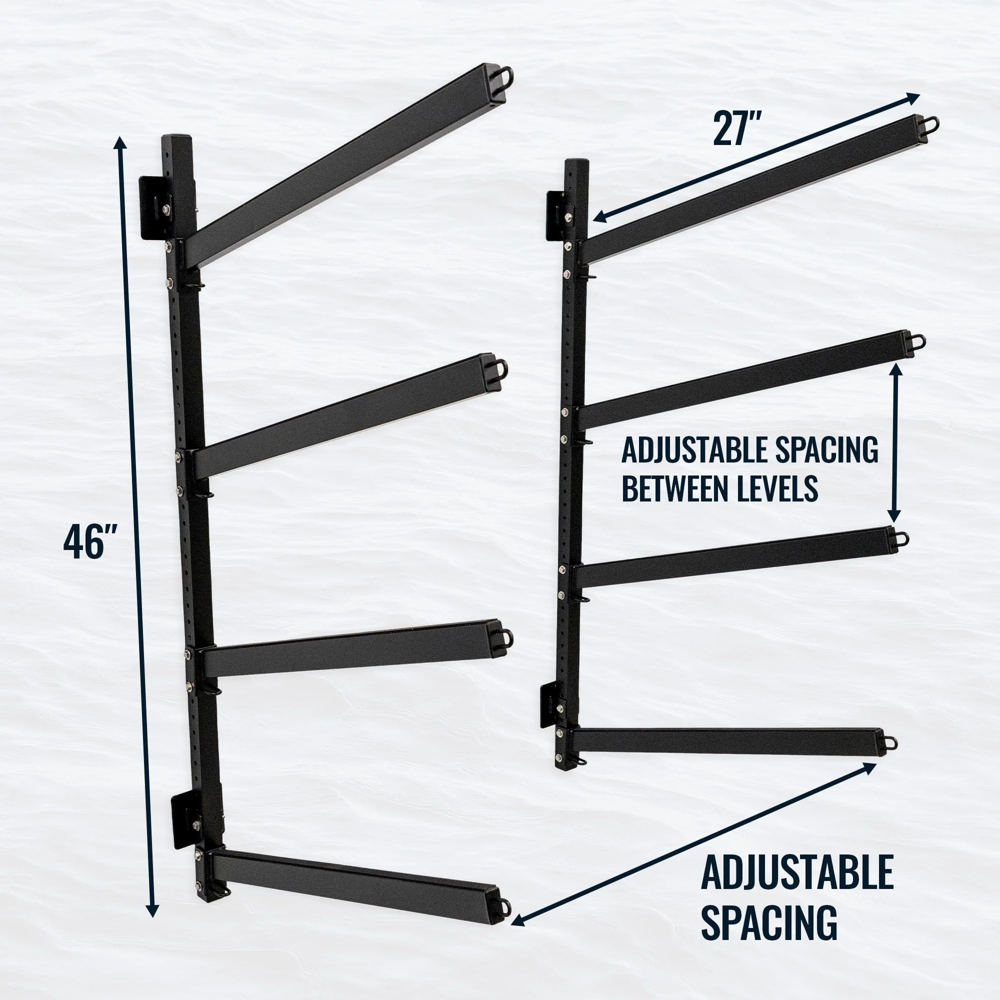 Shenandoah Kayak Storage | Outdoor Adjustable Rack | 4 Levels - Image 4