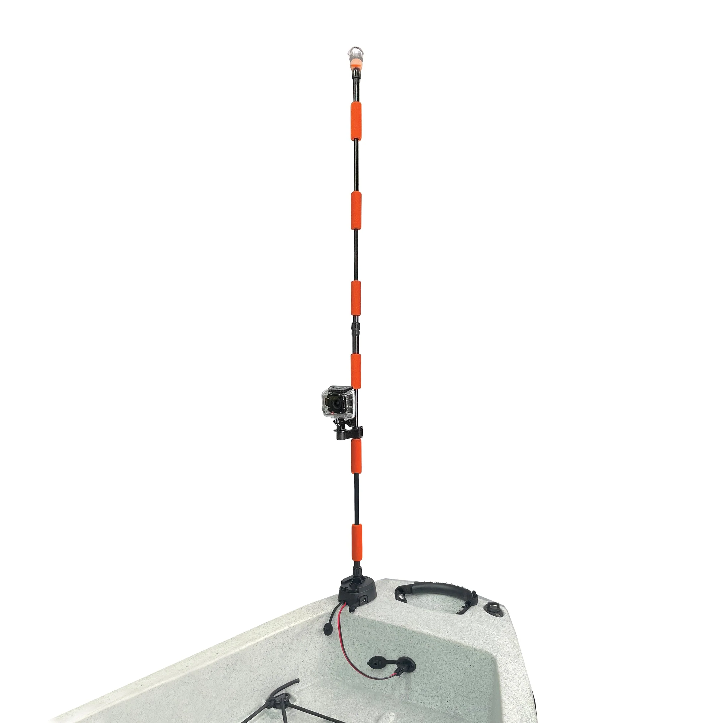 YP-LR360-PRO Lightning Rod - NEW & IMPROVED Threaded Power Connectors - Extendable Powered 360 Degree Safety Light, Flag, and Optional Accessory Mount - Image 6