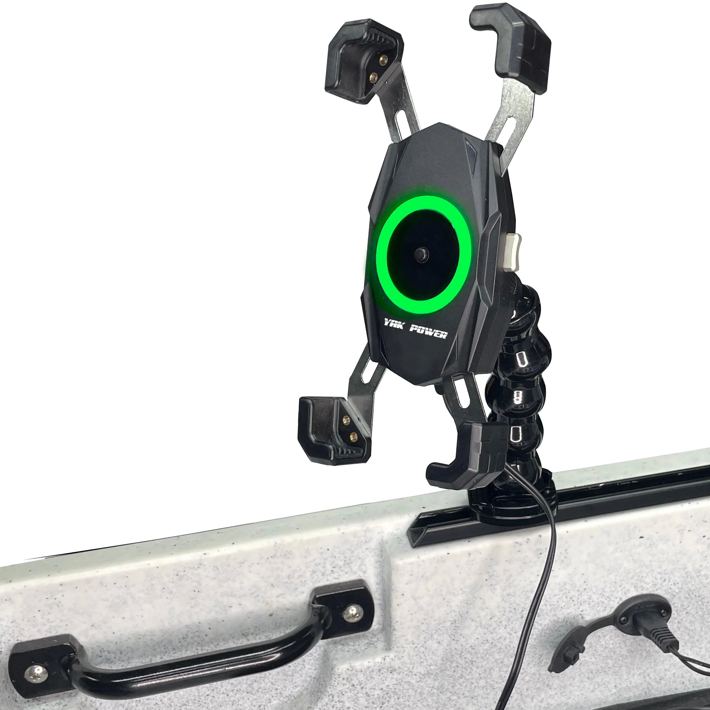YP-MPWC 12 Volt Mobile Phone Wireless Fast Charger (15W) | One Hand Operation | 360 Degree Adjustable Gooseneck Action Mount - Image 3
